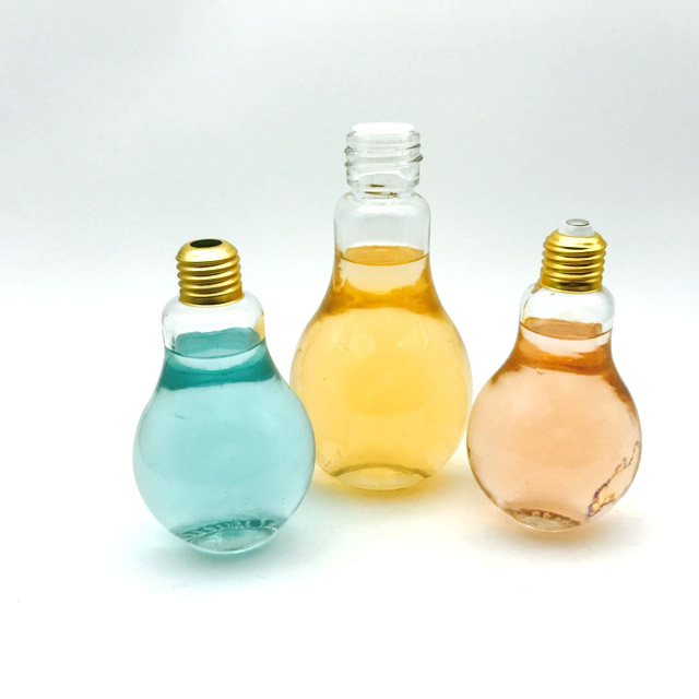 100ml-800ml light bulb bottle glass beverage bulb shaped beverage drinking milk juice glass jar