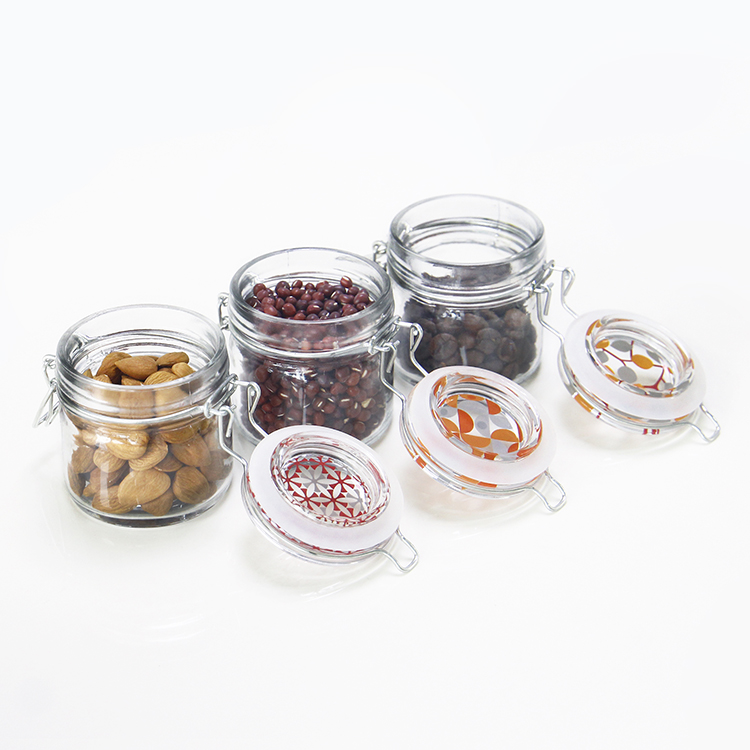 100ml Air Tight Glass Storage Food Jam Jar Clip Top Food Herb Tea Glass Jars