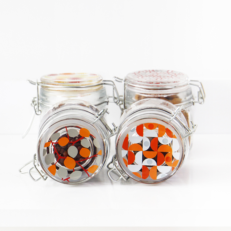 100ml Air Tight Glass Storage Food Jam Jar Clip Top Food Herb Tea Glass Jars