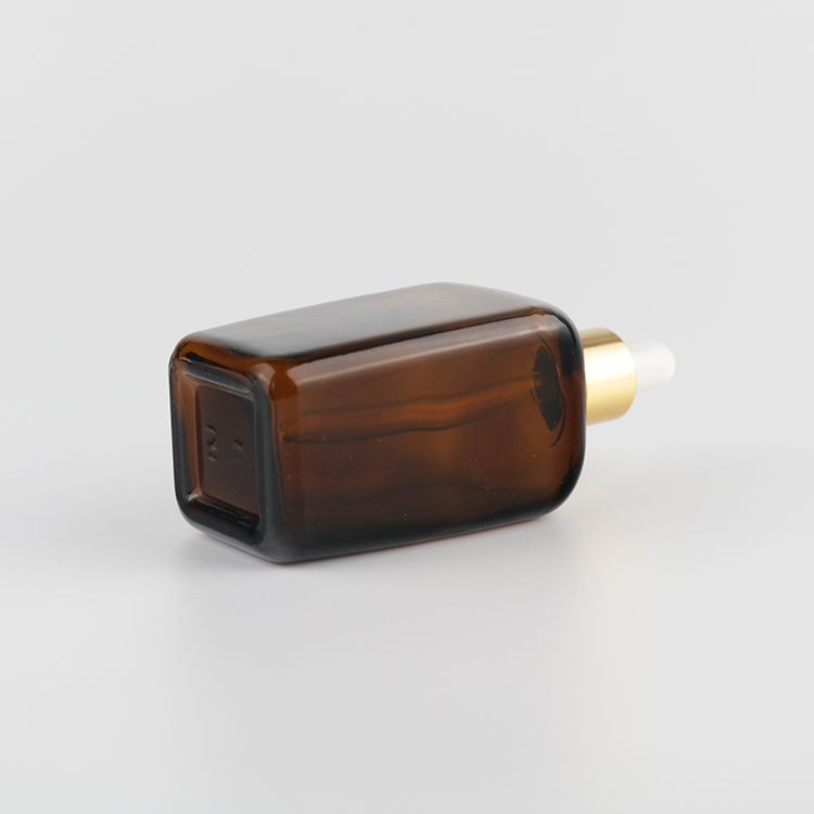 100ml Amber Brown Glass Essential Oil Dropper Bottle with Gold Dropper