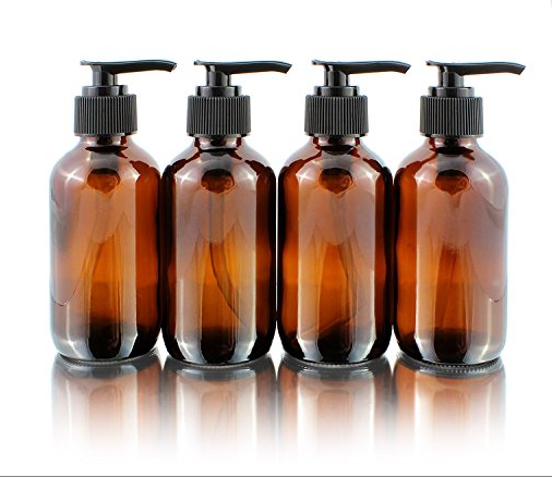 100ml Amber Empty attar Glass Oil Round Bottle With Screw Pump Cap