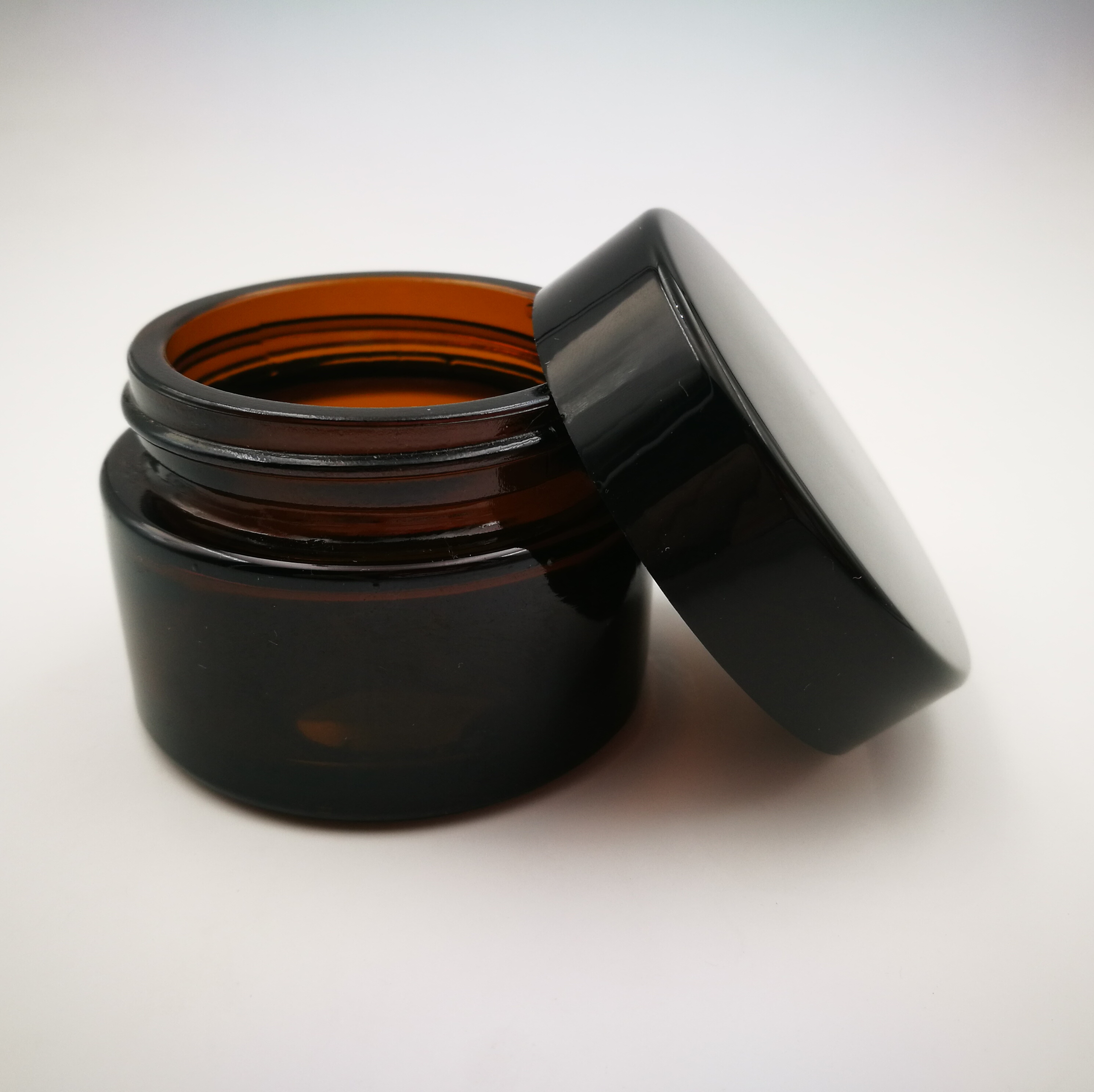 100ml Amber Glass Cream Jar Bottle
