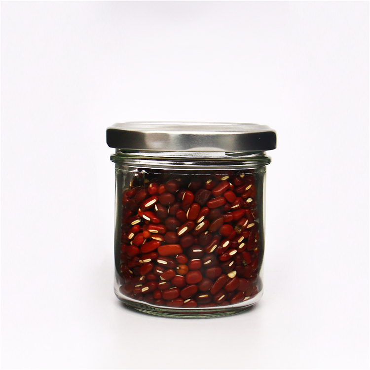 100ml Borosilicate glass storage jar with lid for tube shaped glass storage jar