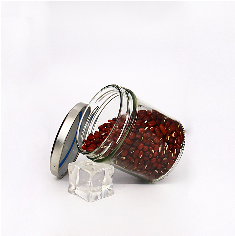 100ml Borosilicate glass storage jar with lid for tube shaped glass storage jar