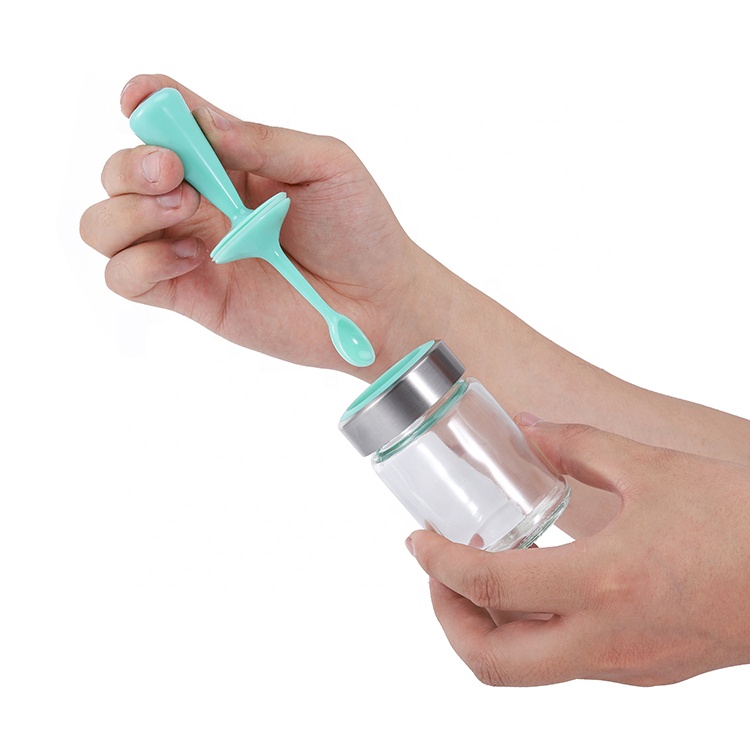 100ml Chefshere Amazon Hot Sale Good Price and Low MOQ Honey and Jam Jars glass with Plastic Spoon