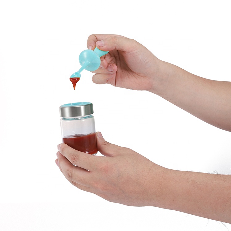 100ml Chefshere Amazon Hot Sale Good Price and Low MOQ Honey and Jam Jars glass with Plastic Spoon