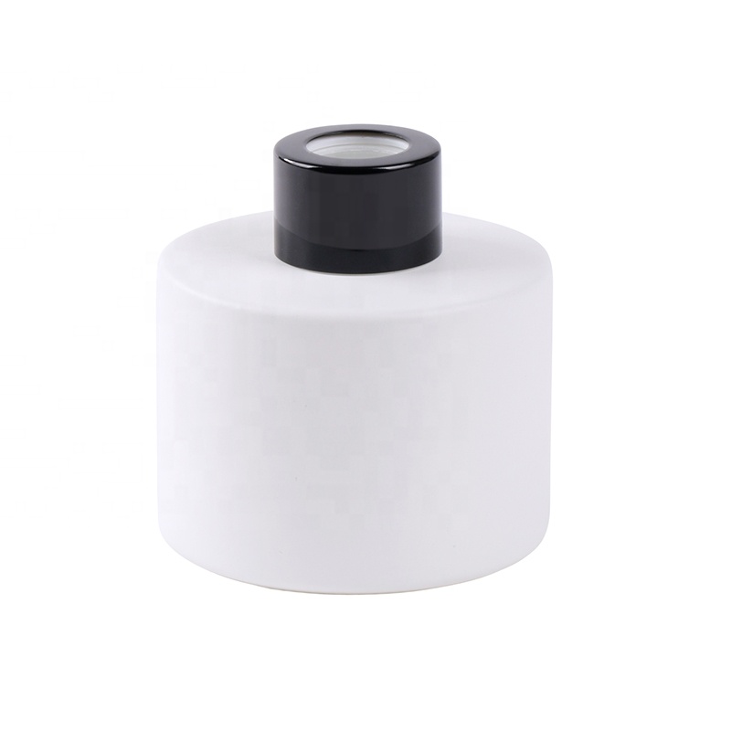 100ml Classic Matte Black White Round Reed Glass Diffuser Bottle Perfume Bottle