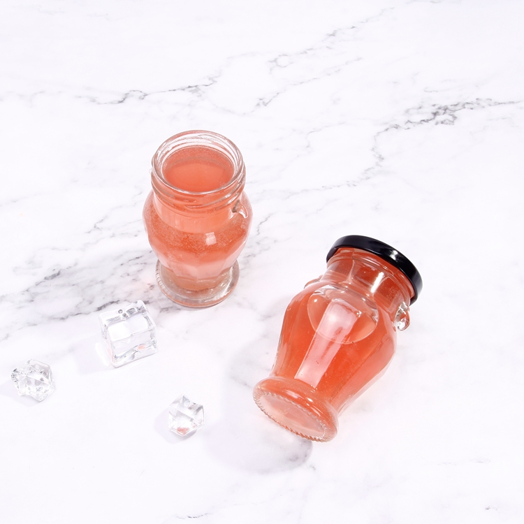 100ml Clear Borcan Food Amphora Glass Jars with Metal Lids for Honey Pickles Garlic Package Popular European Style Bottles