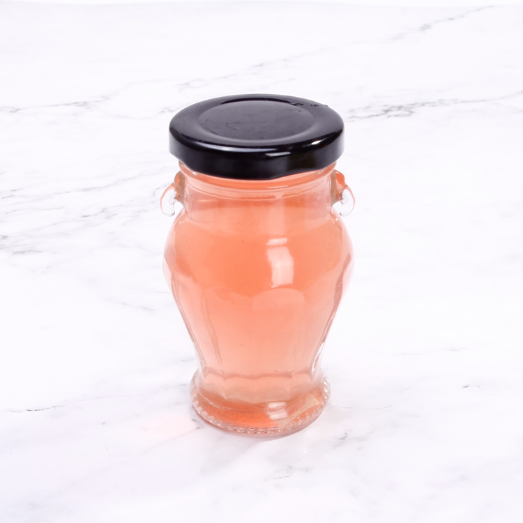 100ml Clear Borcan Food Amphora Glass Jars with Metal Lids for Honey Pickles Garlic Package Popular European Style Bottles