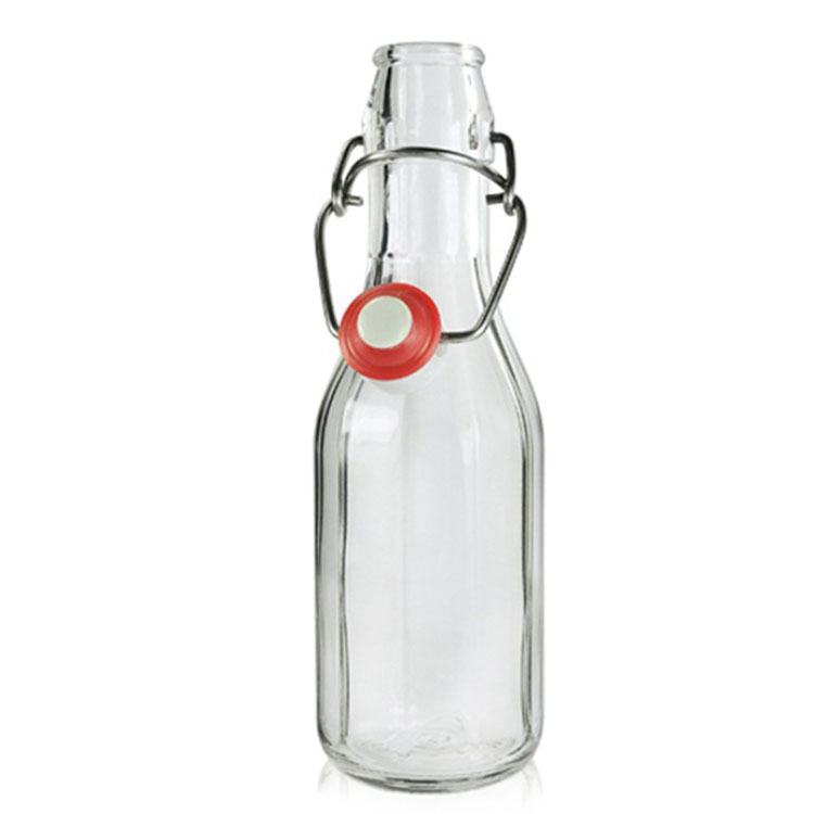 100ml Clear Flip Beverage Swing Top Glass Bottles