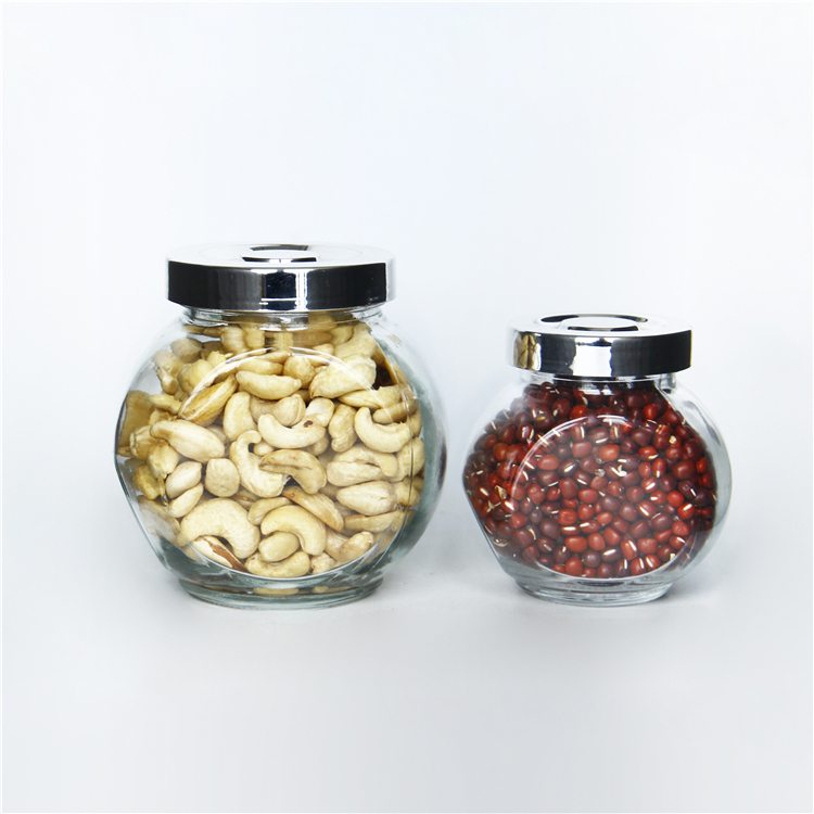 100ml Clear Glass Storage Bottle / Jar with Metal lid High Borosilicate Glass Storage Jar