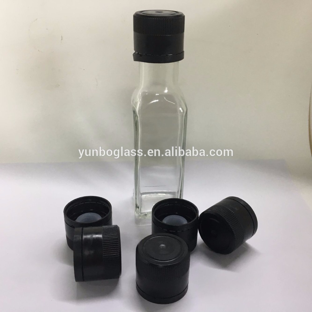 100ml Clear Marasca Olive Oil Glass Bottle with 31.5mm Tamperevident Cap and Pouer