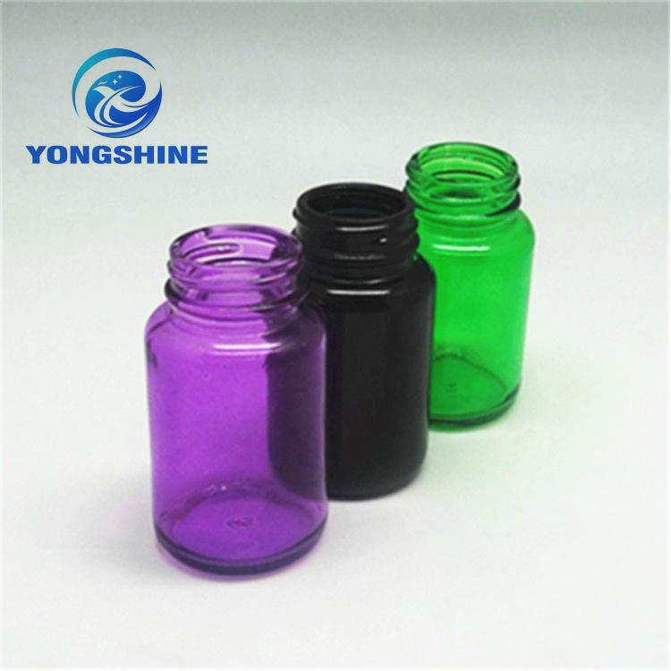 100ml Colored Glass Vitamin capsule pill Bottle