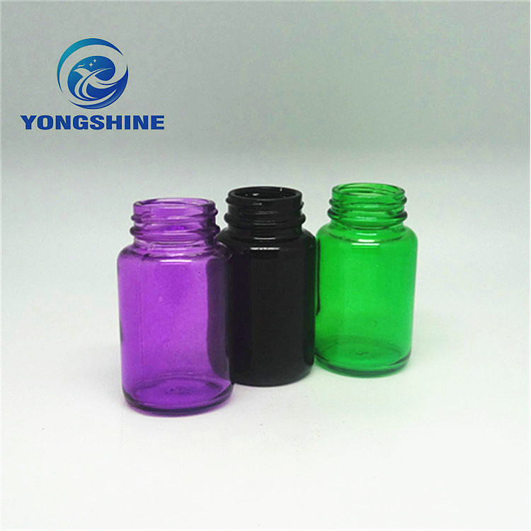 100ml Colored Glass Vitamin capsule pill Bottle