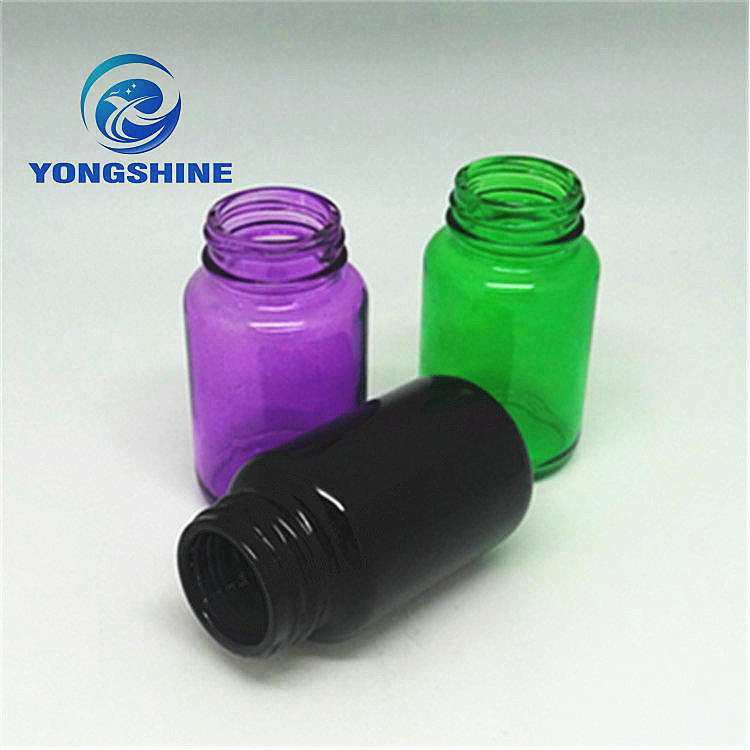 100ml Colored Glass Vitamin capsule pill Bottle