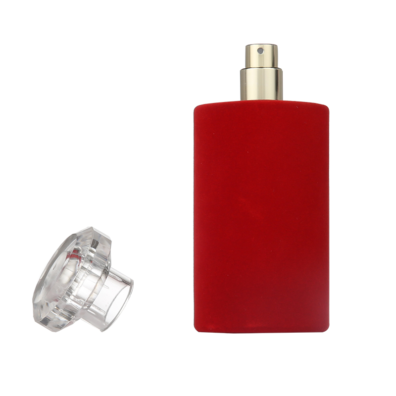 100ml Cosmetic Packaging Mini Empty Round Red Travel Perfume Atomizer Spray Glass Round Perfume Bottle