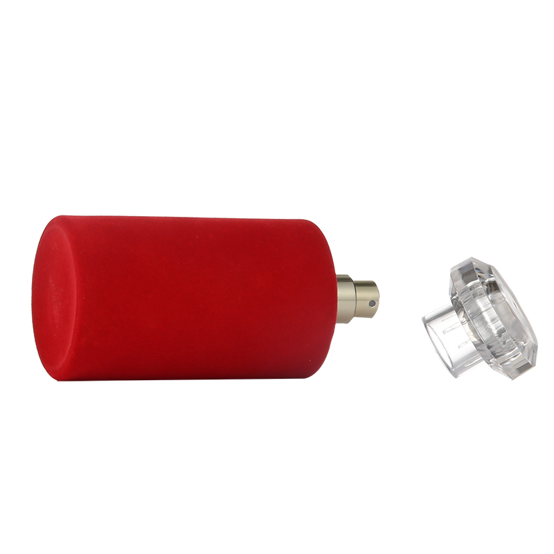 100ml Cosmetic Packaging Mini Empty Round Red Travel Perfume Atomizer Spray Glass Round Perfume Bottle