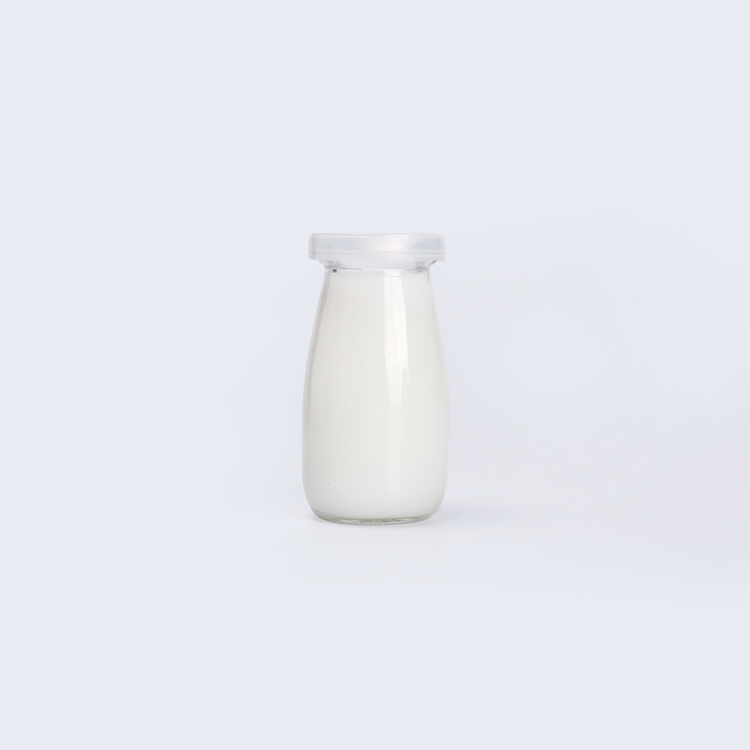 100ml Custom Clear Round Mini Glass Milk Bottle Yogurt Glass Bottle/Envase Vidrio Yogurt