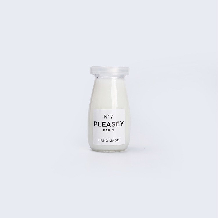 100ml Custom Clear Round Mini Glass Milk Bottle Yogurt Glass Bottle/Envase Vidrio Yogurt