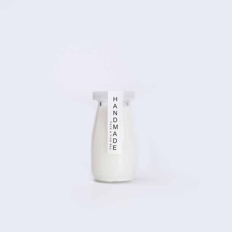 100ml Custom Clear Round Mini Glass Milk Bottle Yogurt Glass Bottle/Envase Vidrio Yogurt