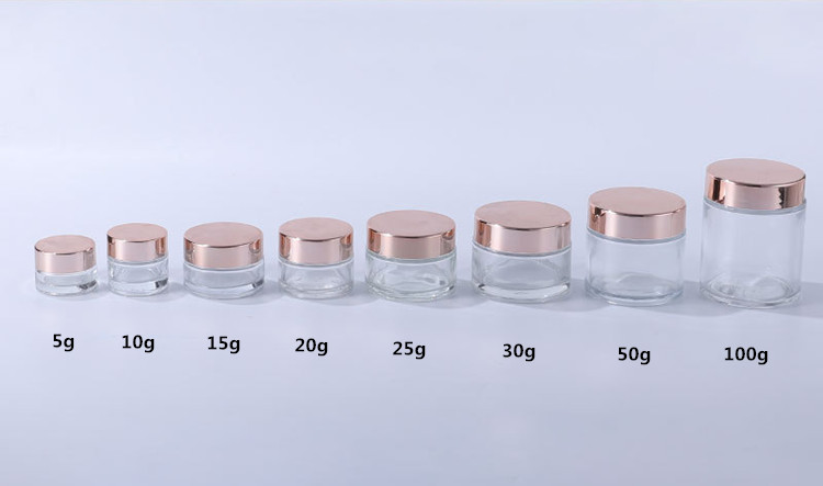 100ml Custom Luxury Frosted Clear Glass Empty Cream Jar for Lotions and Body Creams