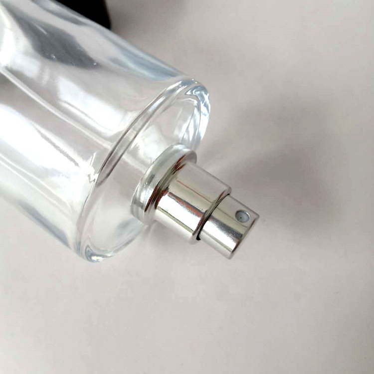 100ml Custom Pump Spray Luxury Clear Cylinder Perfume Glass Bottle