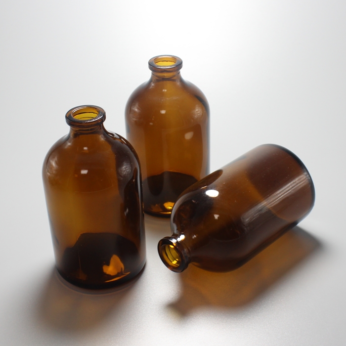 100ml Dark Brown Molded Glass Bottle Vial Container Supplier