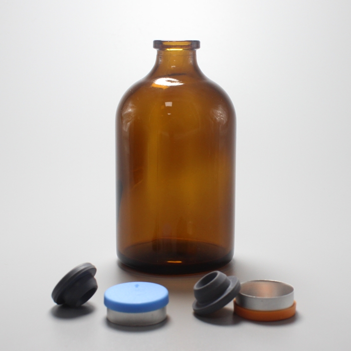 100ml Dark Brown Molded Glass Bottle Vial Container Supplier