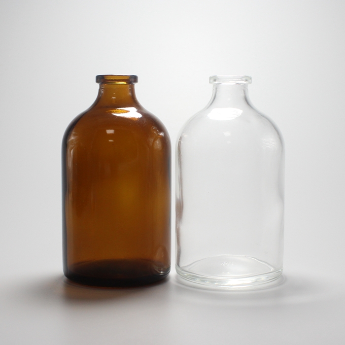 100ml Dark Brown Molded Glass Bottle Vial Container Supplier