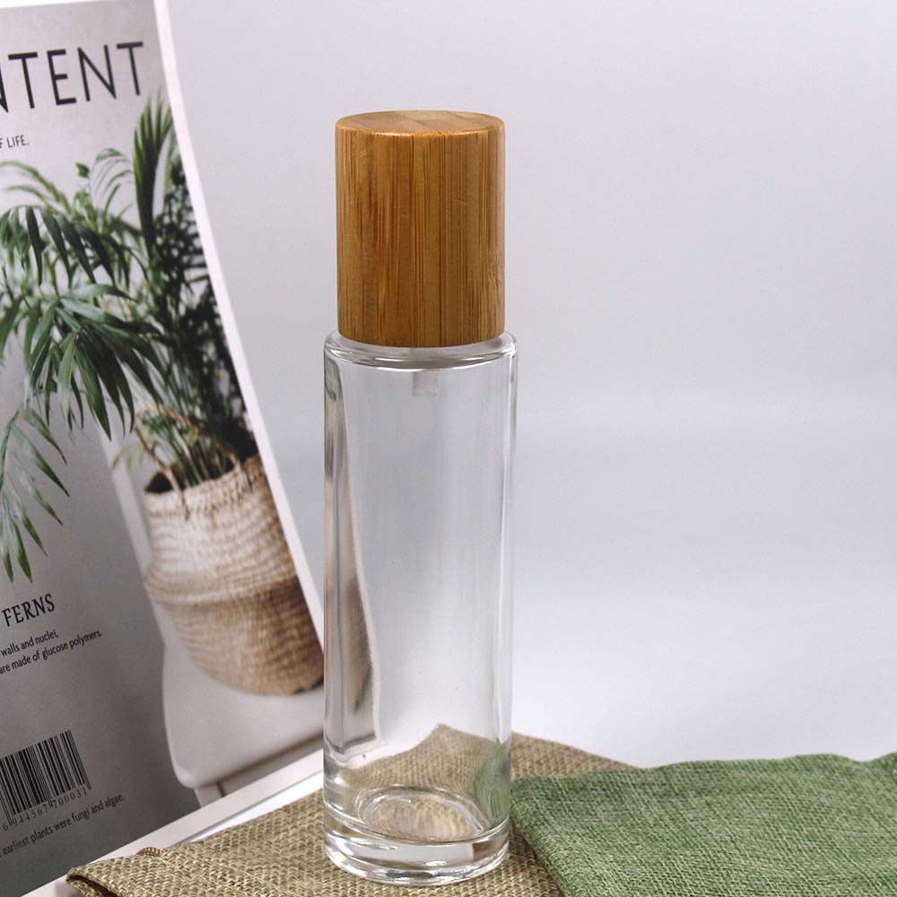 100ml Eco-friendly bamboo cap lotion bottle  spray container with bamboo lid