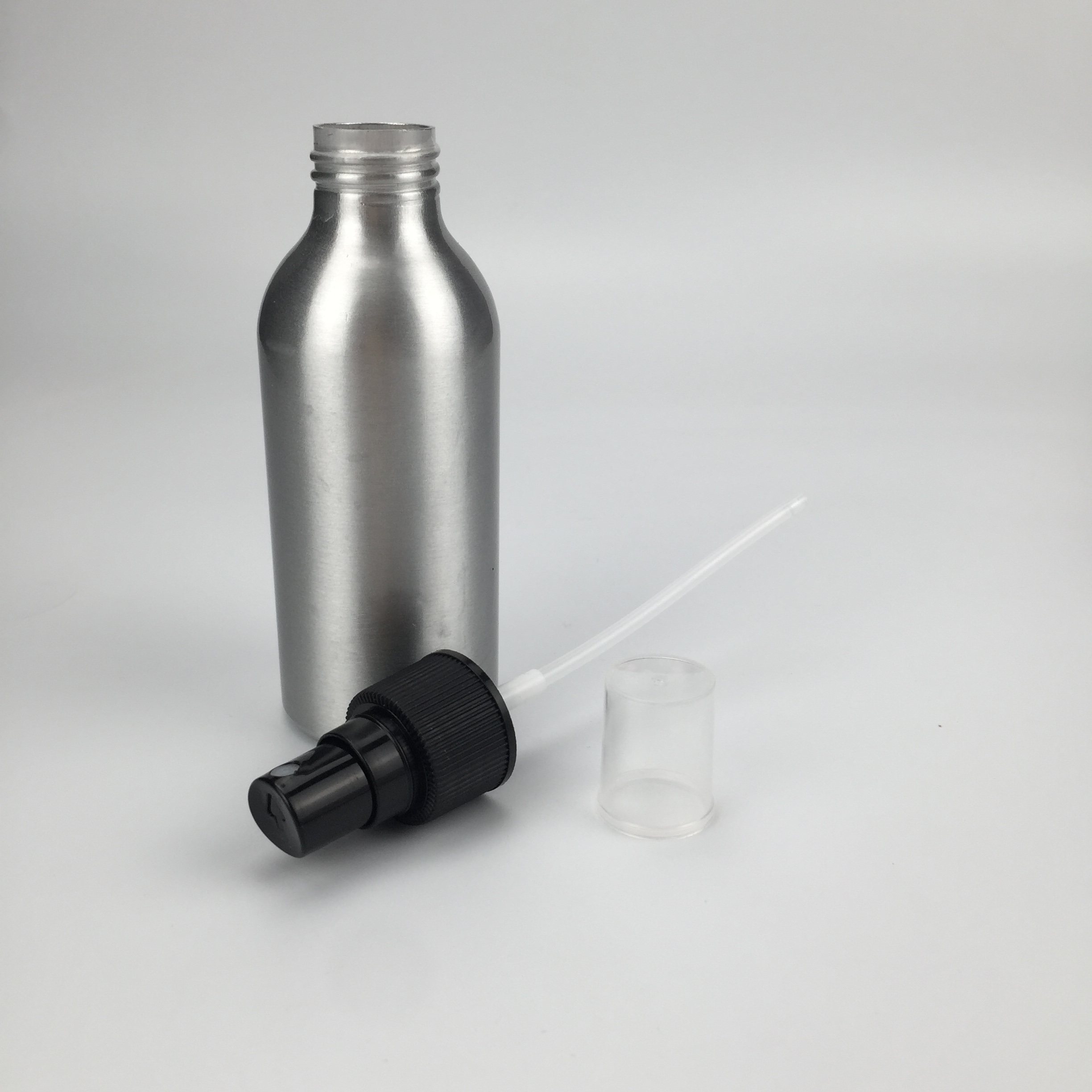 100ml Empty Aluminum Empty Refillable Perfume Mist Spray Bottles with 24/410 Black Sprayer