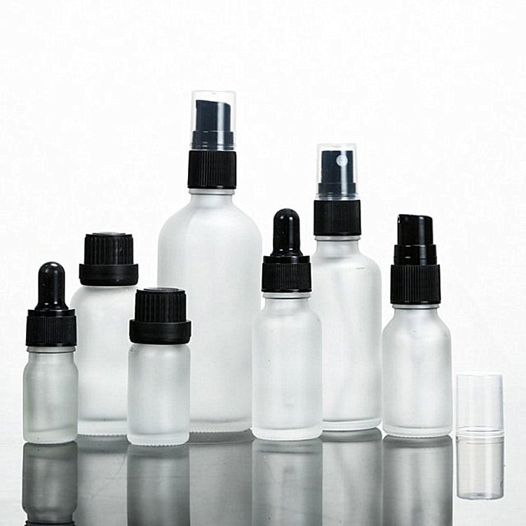 100ml Empty Bottles Glass Cosmetic Clear Glass Dropper Bottle With Black Gold Silver Child proof Cap For Essential Oil