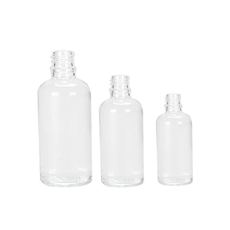 100ml Empty Bottles Glass Cosmetic Clear Glass Dropper Bottle With Black Gold Silver Child proof Cap For Essential Oil