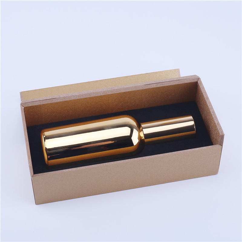 100ml Empty Perfume Glass Bottle Makeup Containers Refillable Packing UV Golden Essential Oil Bottles with Pump Sprayer with Box