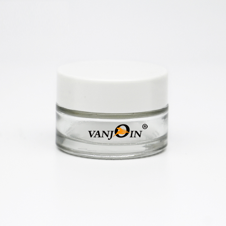 100ml Empty Round Custom Cosmetic Packaging Glass Jar Cosmetic