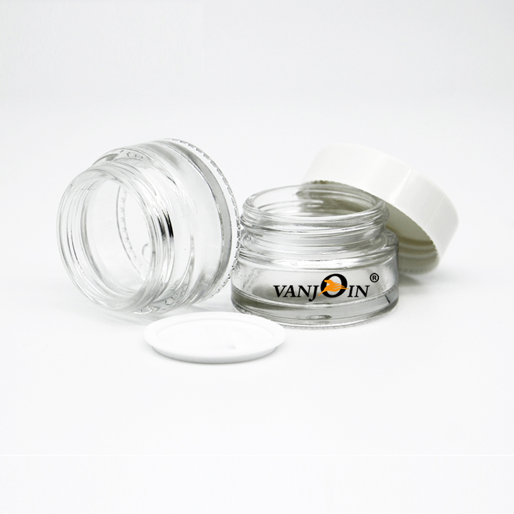100ml Empty Round Custom Cosmetic Packaging Glass Jar Cosmetic
