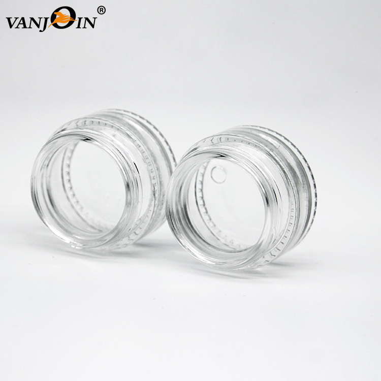 100ml Empty Round Custom Cosmetic Packaging Glass Jar Cosmetic