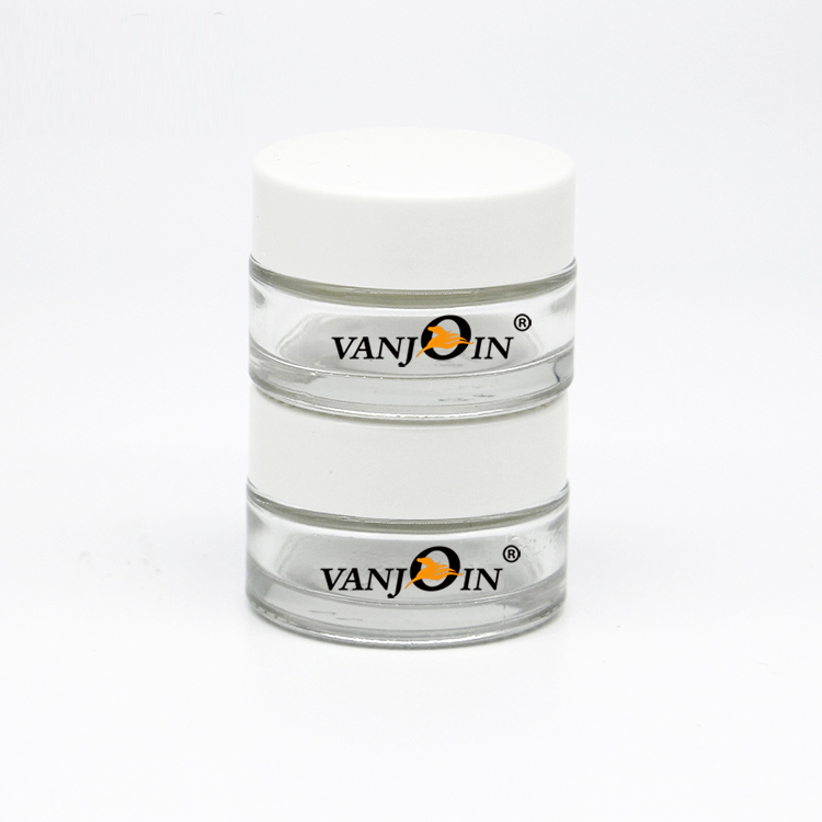 100ml Empty Round Custom Cosmetic Packaging Glass Jar Cosmetic