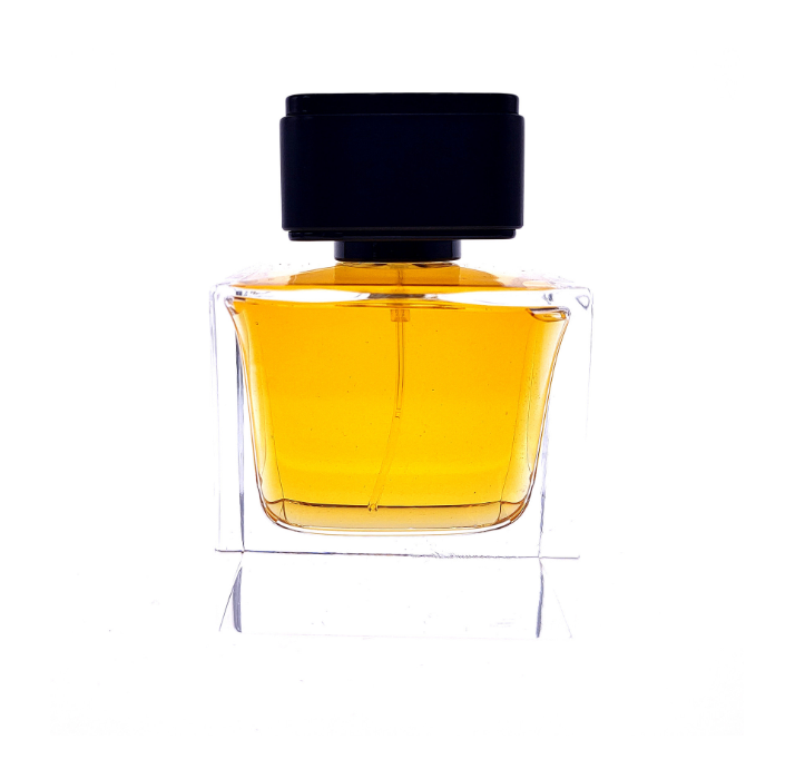 100ml Empty Square Lead-free Transparent Glass Perfume Bottle with Cap