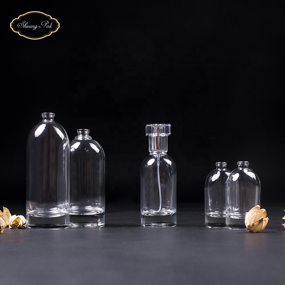 100ml Empty high quality cylinder transparent OEM glass bottle perfume unique perfume bottle