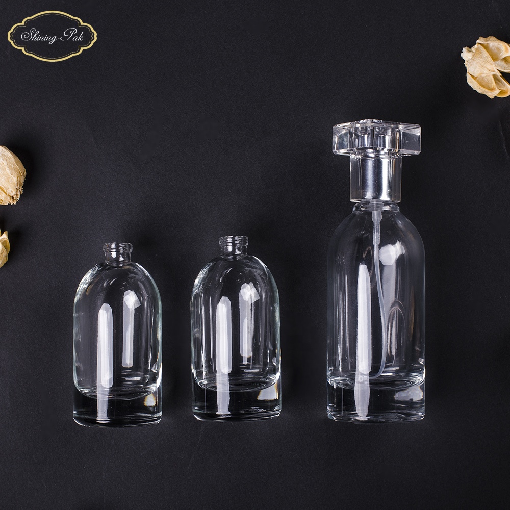100ml Empty high quality cylinder transparent OEM glass bottle perfume unique perfume bottle