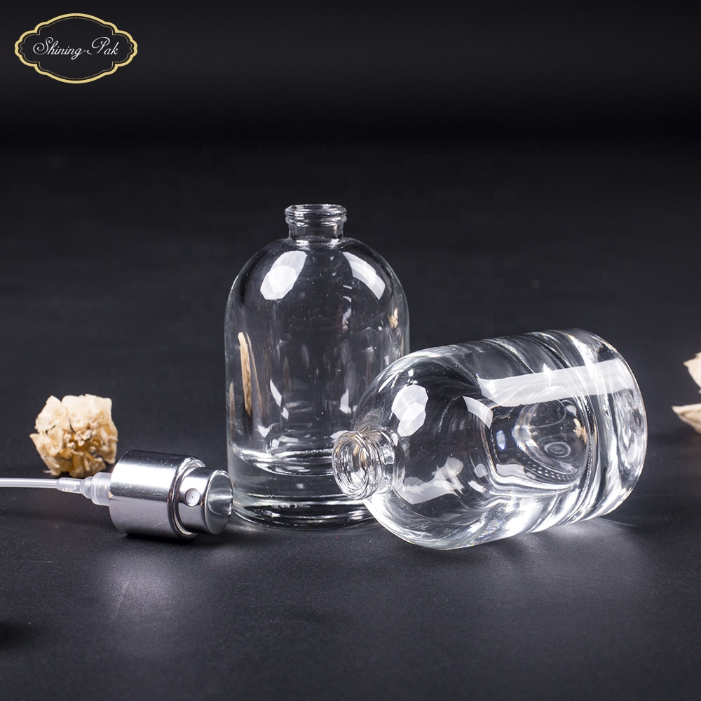 100ml Empty high quality cylinder transparent OEM glass bottle perfume unique perfume bottle