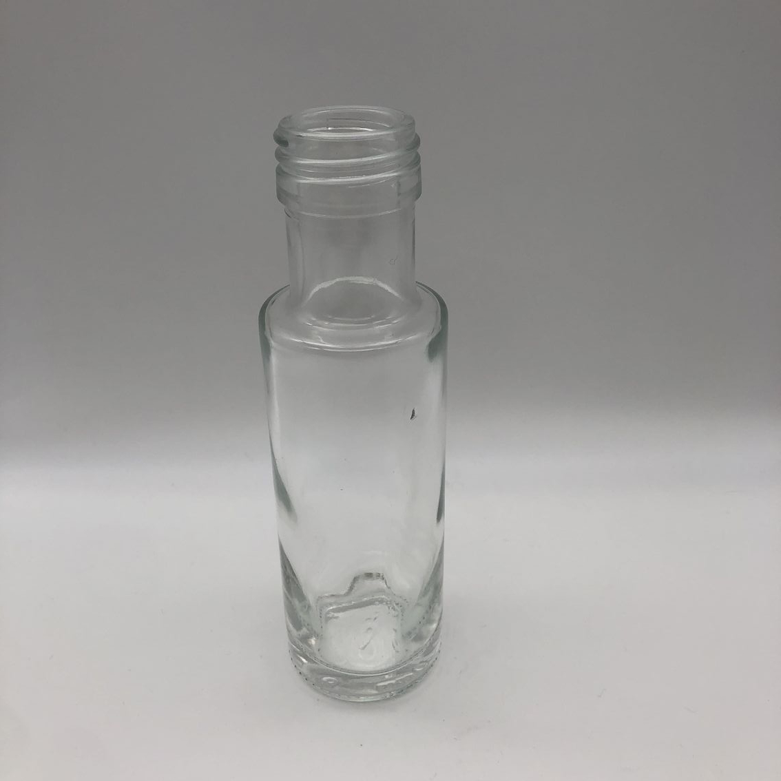 100ml Flat Shoulder Clear Round Bordolese Marasca Olive Oil Glass Bottle Screen Printing Wine Cooking Oil Screw Cap
