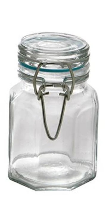 100ml Food Storage Clip Top Glass Jar for Terrine/Herb/Spice/Saffron