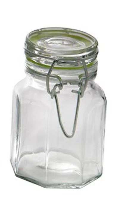 100ml Food Storage Clip Top Glass Jar for Terrine/Herb/Spice/Saffron