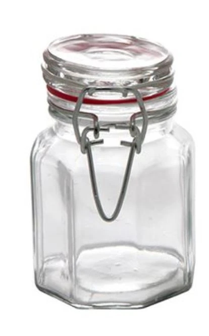 100ml Food Storage Clip Top Glass Jar for Terrine/Herb/Spice/Saffron
