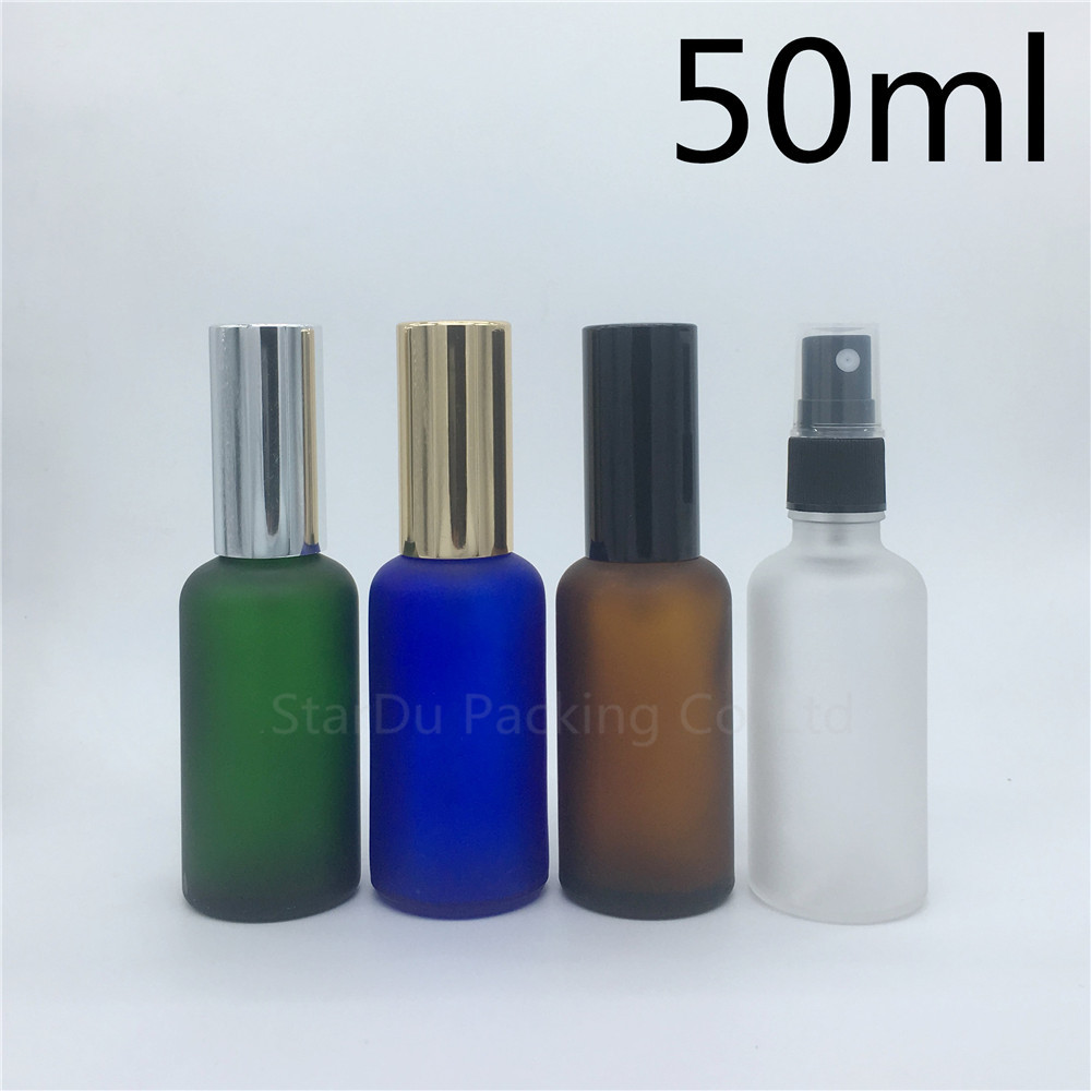 100ml Frosted Matte Amber Glass Perfume Trigger Spray Bottle with Aluminum Cap For Body Care