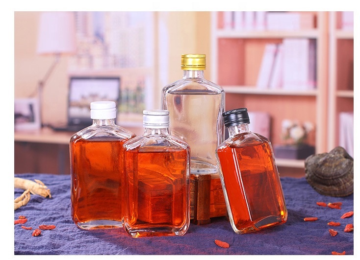 100ml Frosted Mini Wine Juice Beverage Liquid Glass Bottle with Aluminium Cap