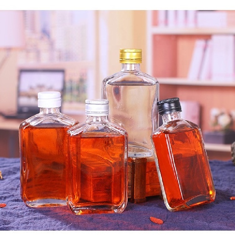 100ml Frosted Mini Wine Juice Beverage Liquid Glass Bottle with Aluminium Cap