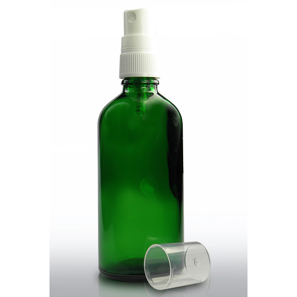 100ml Green DIN18mm Euro Glass Bottle Essential Oil Glass Bottle with dropper or screw cap or fine mist spray